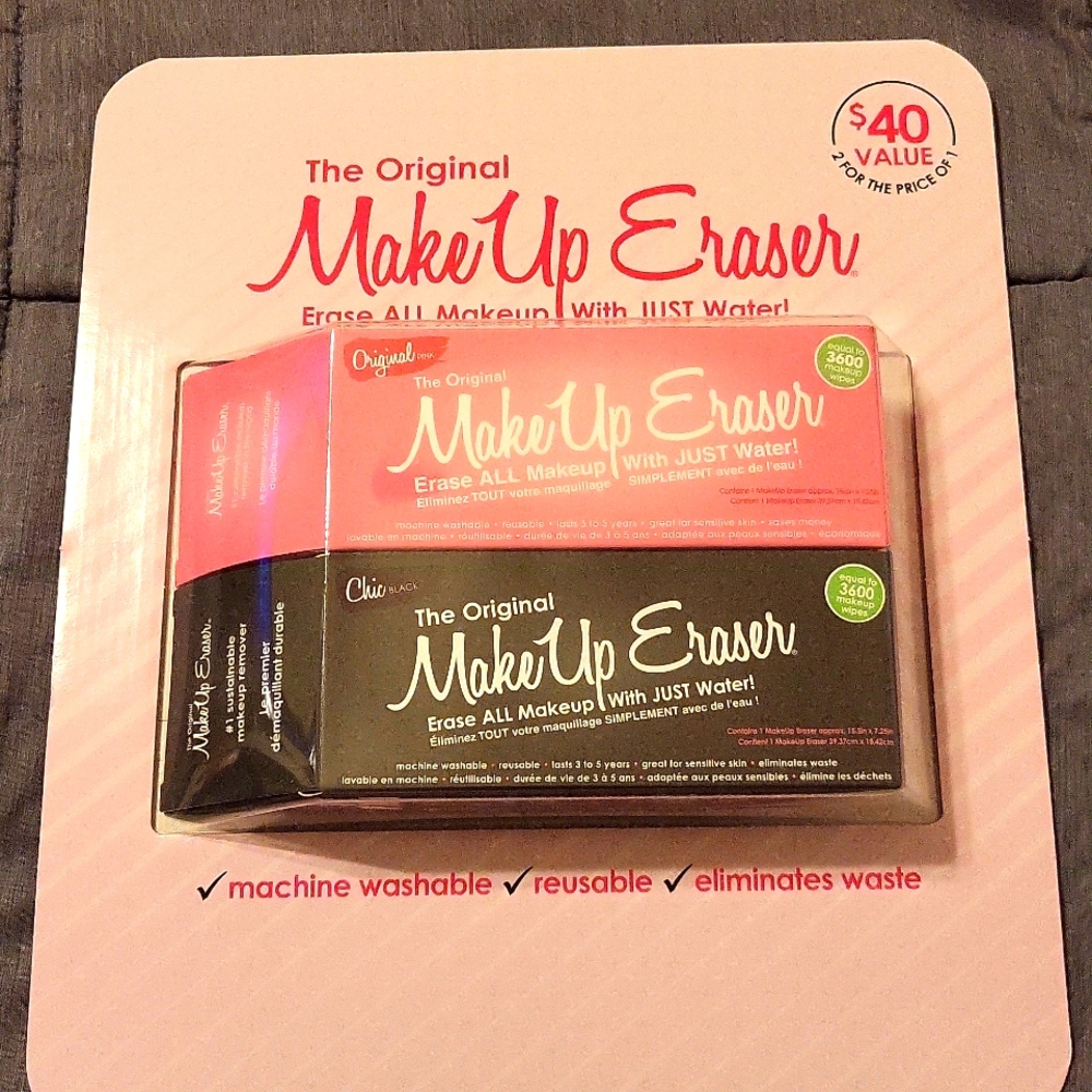 Pink and Black Makeup Eraser